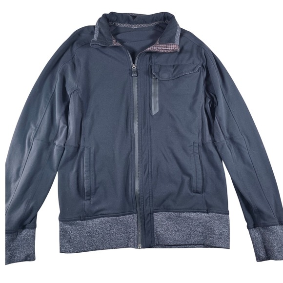 Lululemon Other - Lululemon Post Gravity Jacket Men's Large L Black Gray Full Zip Athletic Running